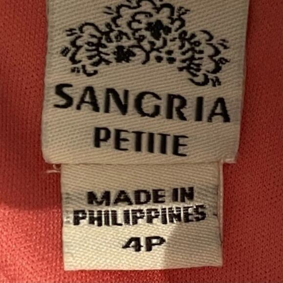 Sangria Tangerine Orange Bodycon Party Event Dress NWOT Size 4P - Picture 8 of 13